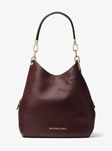 Lillie Large Pebbled Leather Shoulder Bag 